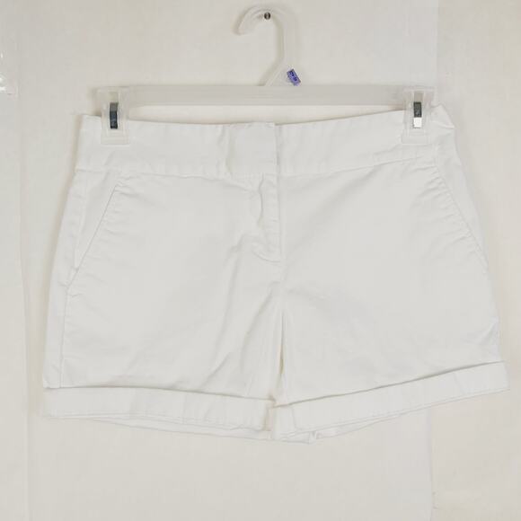 Vineyard Vines white cuffed cotton shorts Size 2 preppy resort clean girl - Picture 1 of 7